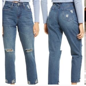 PTCL High Rise Deconstructed Rigid Mom jeans
